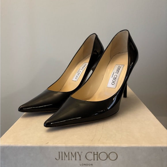 Jimmy Choo Black Patent Leather Heels - Picture 2 of 6
